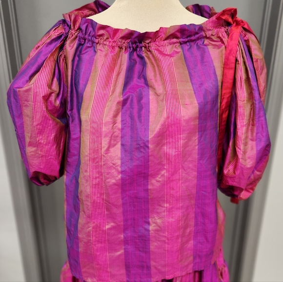 Rare Vintage YSL Rive Gauche 3 piece silk outfit - Picture 6 of 10